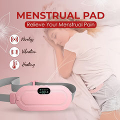 Electric Period Cramp Relief Massager - 3 Vibration Modes & Fast Heating Waist Belt