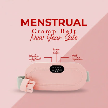 Electric Period Cramp Relief Massager - 3 Vibration Modes & Fast Heating Waist Belt