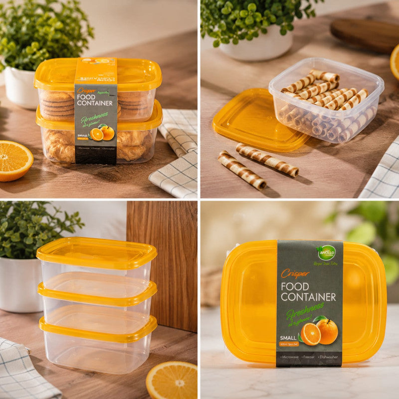 Crisper Food Container (Pack of 3 )