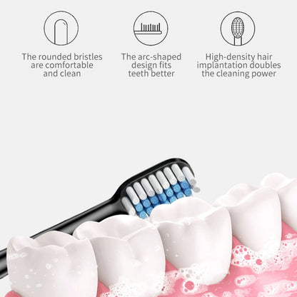 Sonic Electric Toothbrush – Smart Timer, Rechargeable, Waterproof, 4 Brush Heads